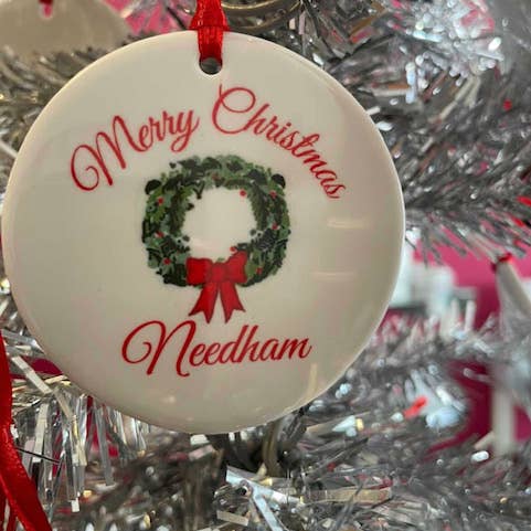 Couronne de Noël - Ornement Personnalisé, Fêtes pour la vente par philoSophie's Stationery & Gifts