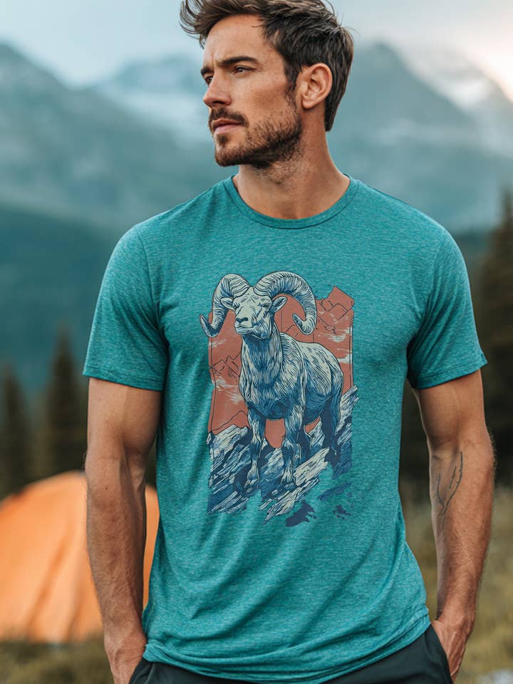 Camiseta Gráfica de Cabra Montés Ajuste Unisex Escalada en Roca para venta al por mayor de Averfelt