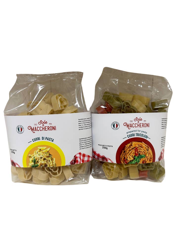 Heart-shaped pasta 250g for wholesale by Teorema Mediterraneo