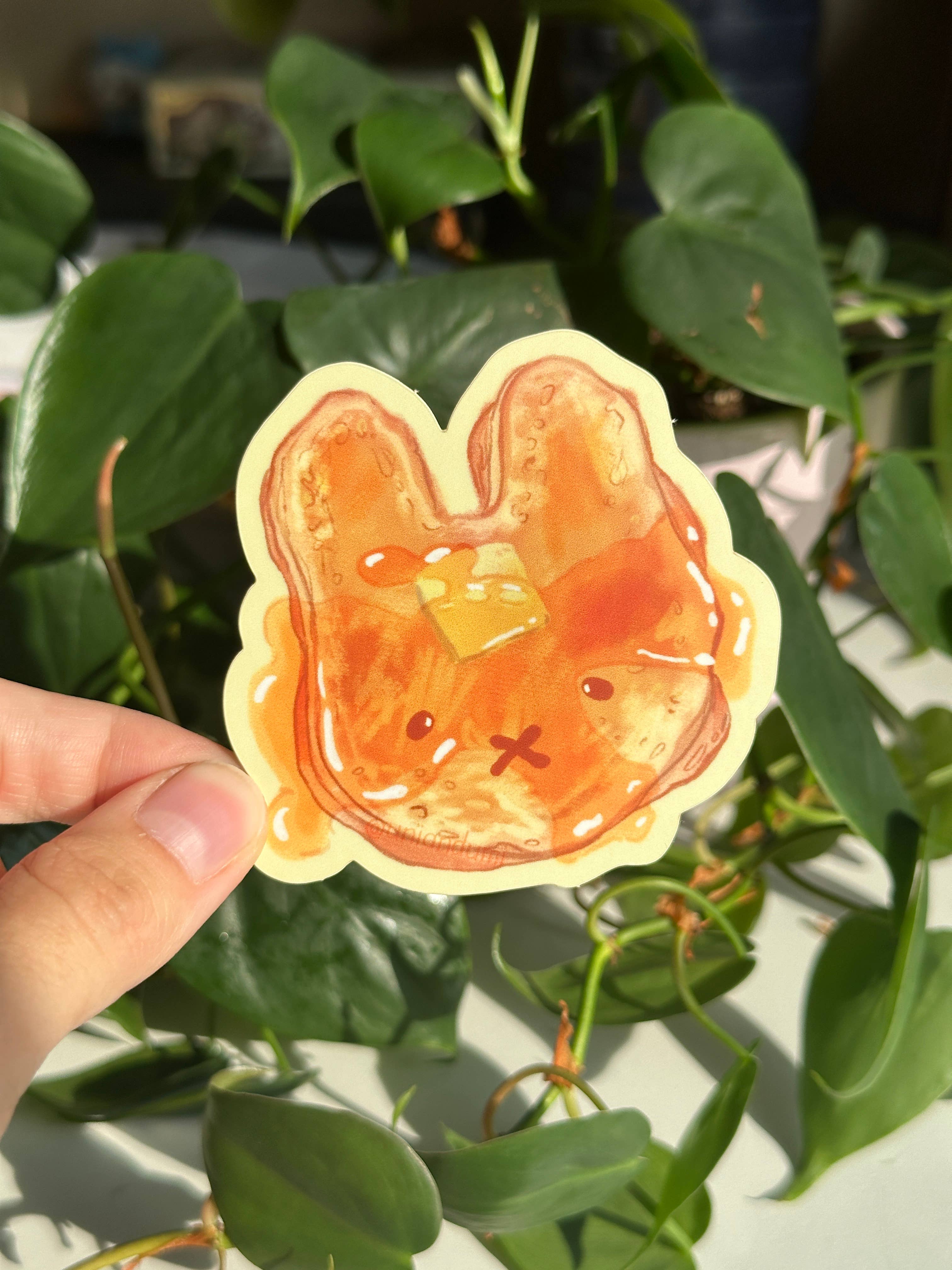 Uni & Umi – wholesale Sticker – Bunny Pancake Sticker | Foodimal Waterproof Sticker2