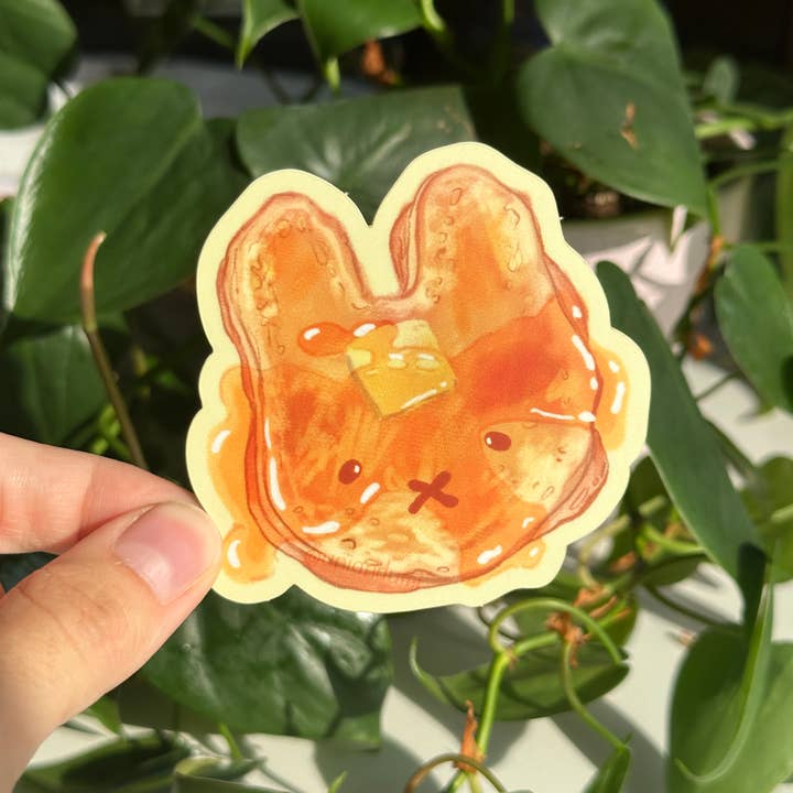 Uni & Umi – wholesale Sticker – Bunny Pancake Sticker | Foodimal Waterproof Sticker2