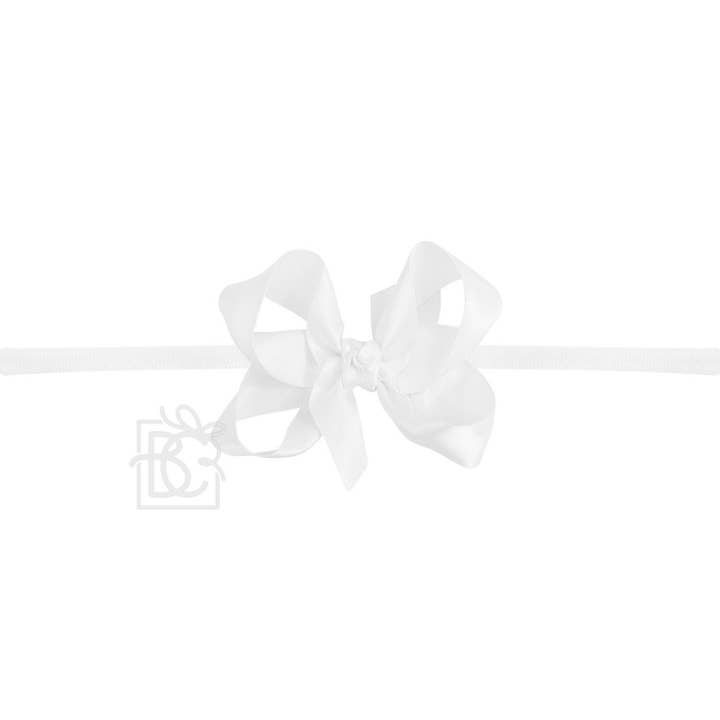 Beyond Creations, LLC - Wholesale Fashion Headband - Kids - 1/4" PANTYHOSE HEADBAND W/SATIN BOW