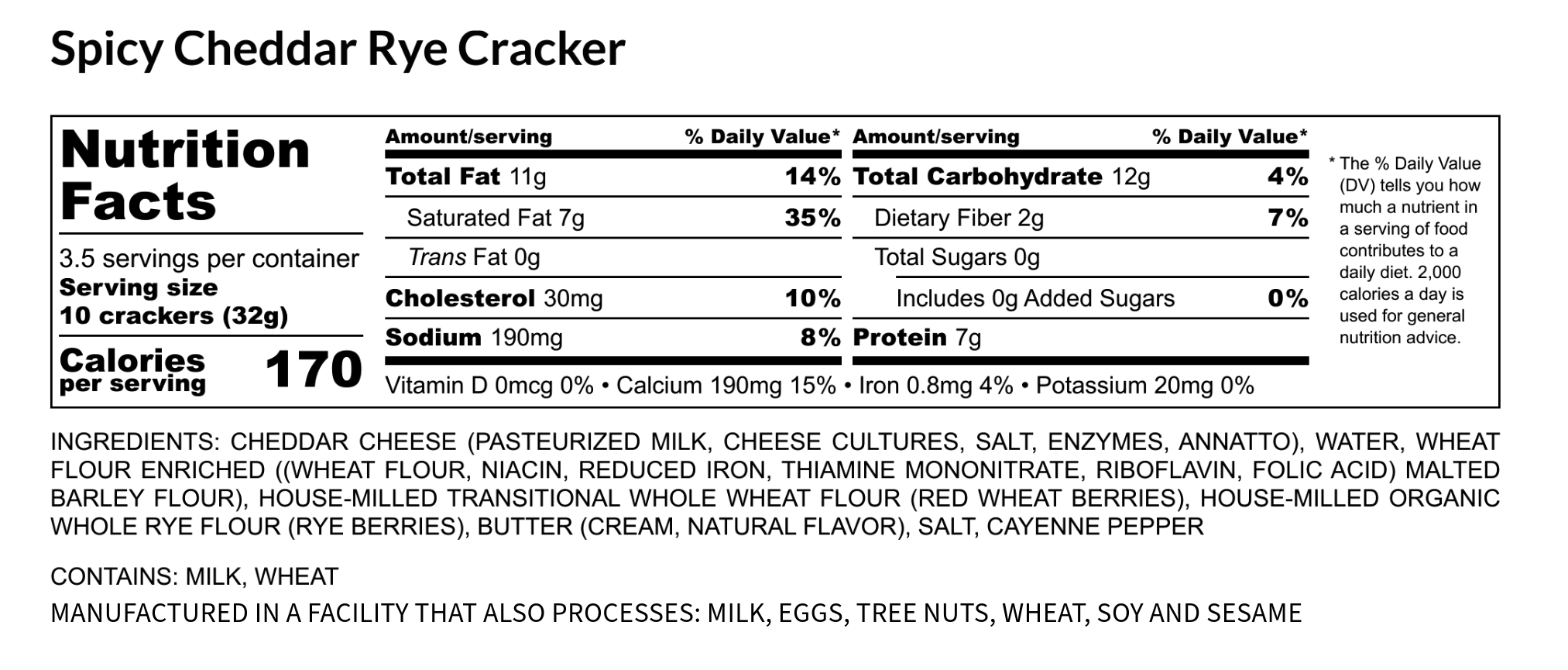 Seven Stars Bakery - Wholesale Crackers - The spicy cheddar rye cracker4