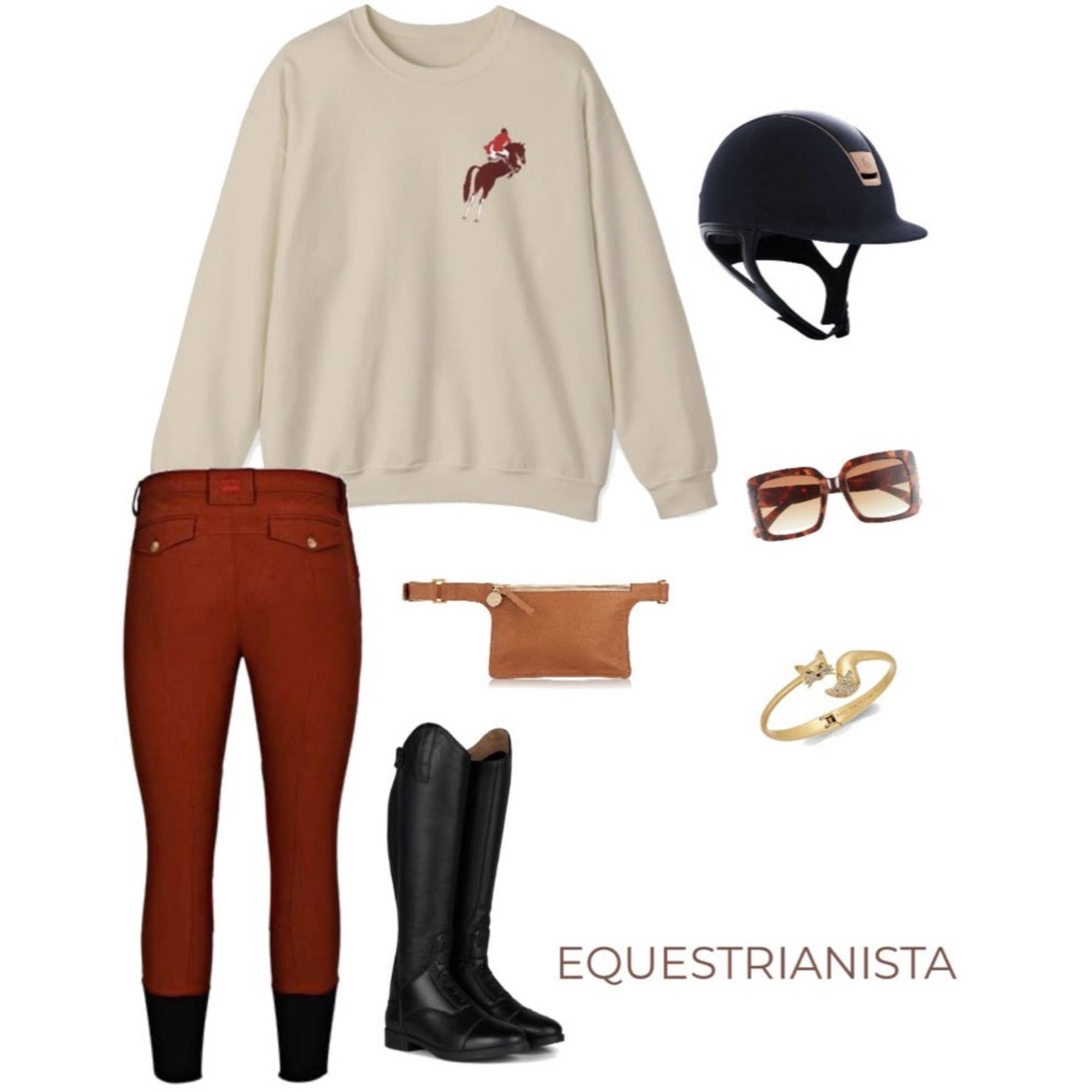 EQUESTRIANISTA – wholesale Graphic sweatshirt – Women’s – Fox Hunt Fleece Crewneck4