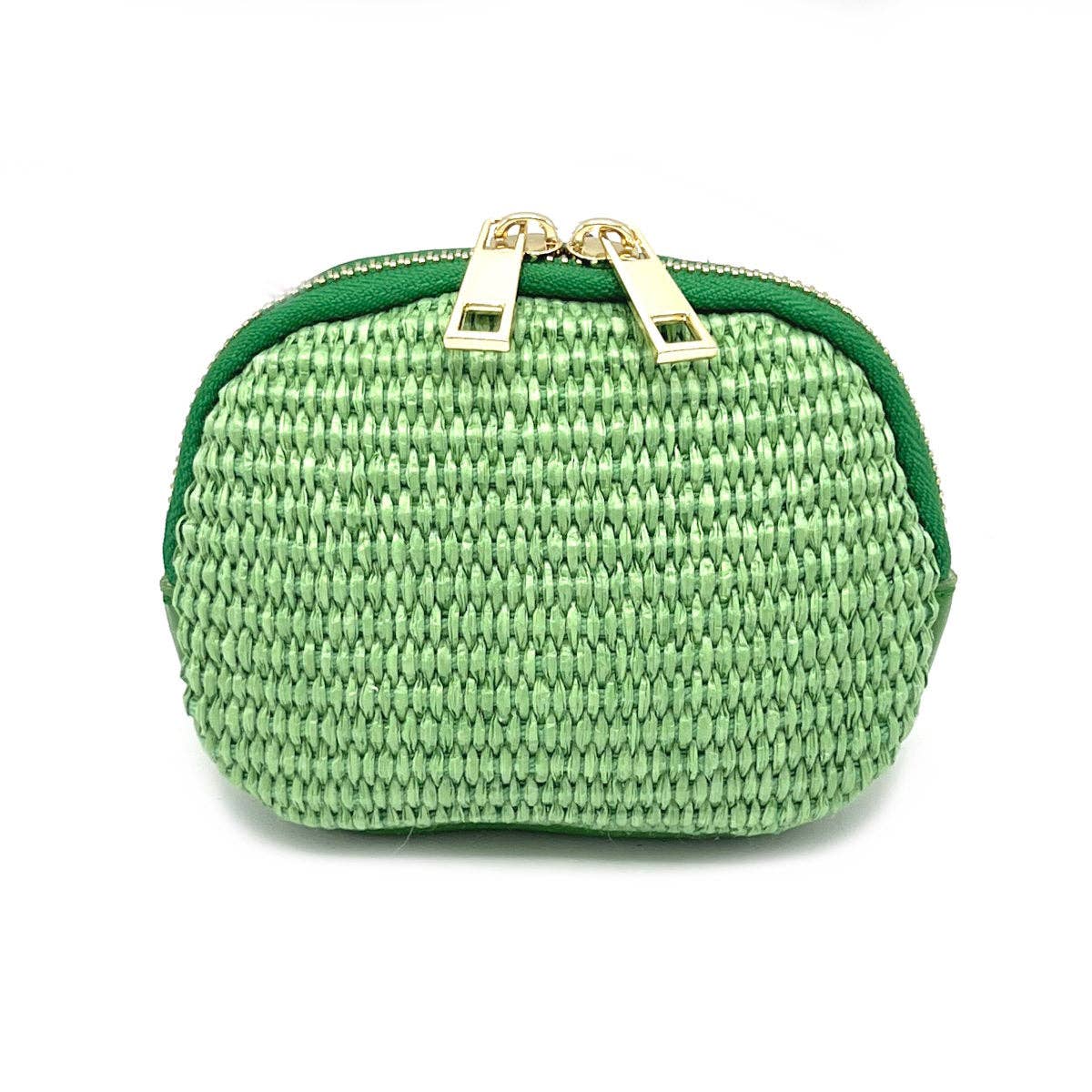 Suie Valentini srl - Wholesale Coin Purse - Women's - Summer collection, leather and raffia purse, art. PO0111