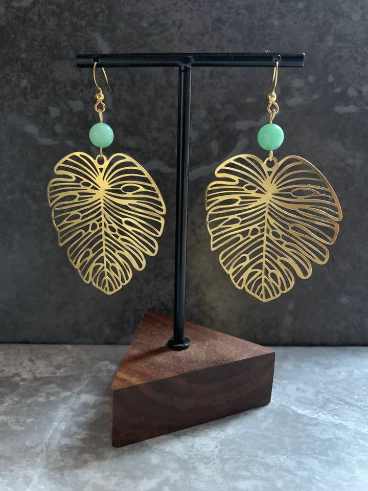 monstera øreringe for engroshandel hos of books & hooks