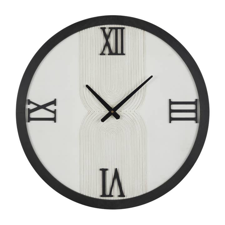 Deco Marché - Wholesale Wall Clock - Modern White Wood Wall Clock