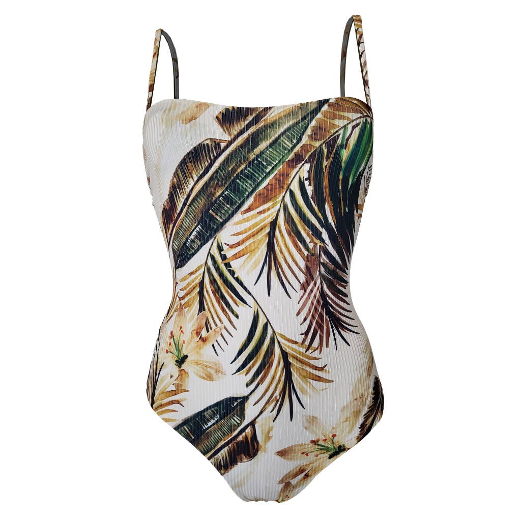 Edelvissa - Wholesale One Piece Swimsuit - Women's - Ribbed Jungle One Piece2