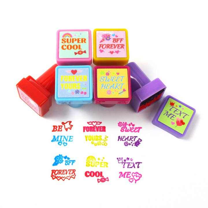 Tiny Mills - Venta al por mayor Sello de goma/decorativo - Conversación del Día de San Valentín Sellos de Tinta Automática de Doble Color1