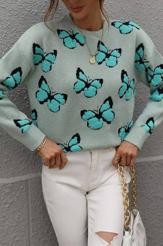 Flarix - Wholesale Knit Sweater - Women's - butterfly knit sweater3