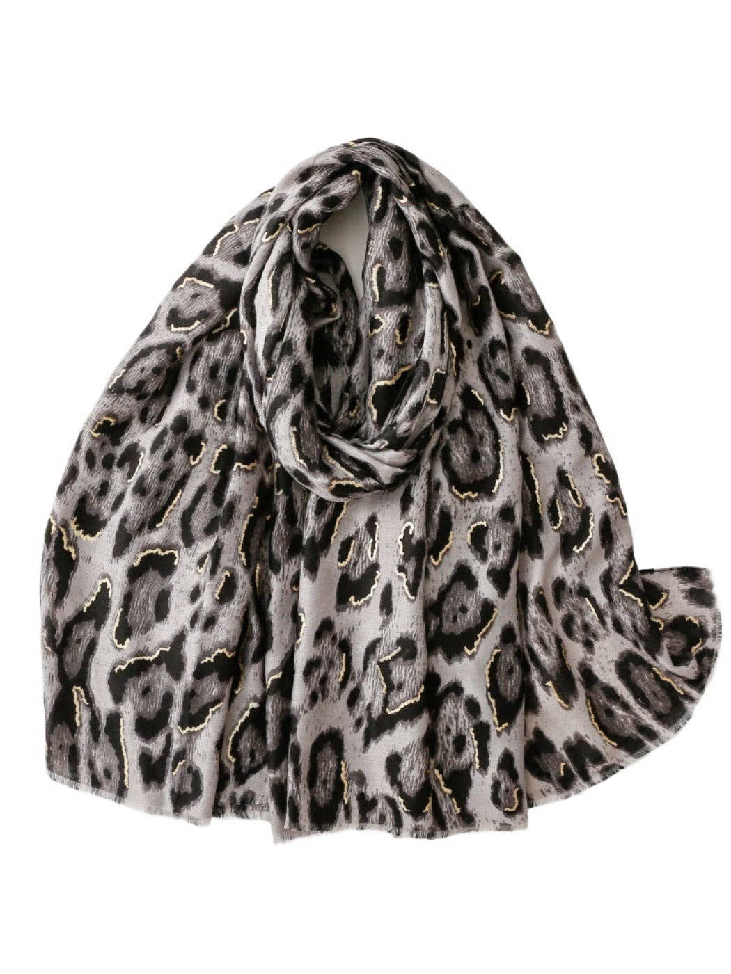 Funkyrel® Atzbranding Limited - Wholesale Scarf - Women's - Scarvii - Classic Winter Scarf with Leopard Print1