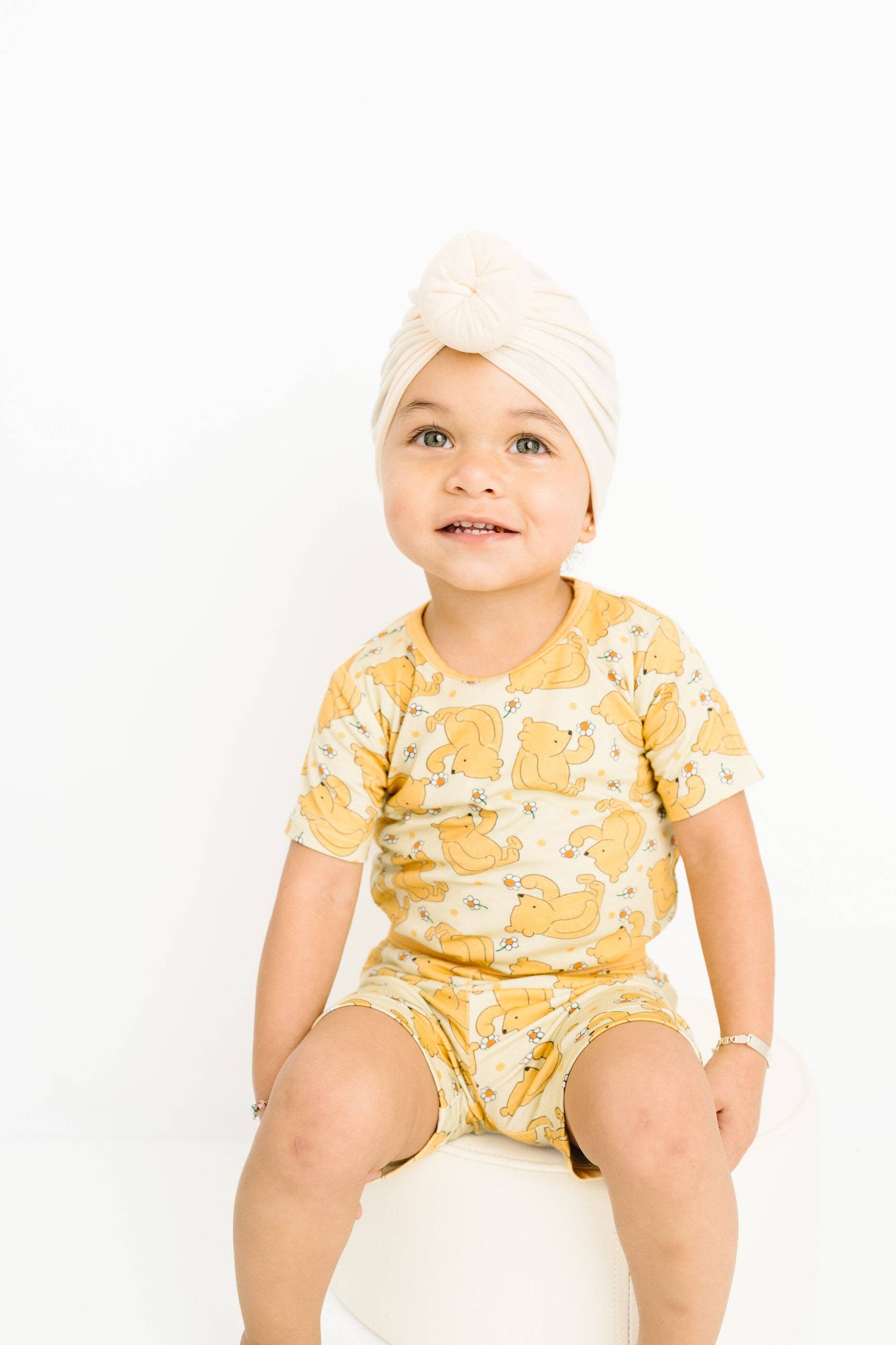 Little One Shop - Wholesale Top & Short Set - Kids - Hunny Bear Bamboo Shorts Set2