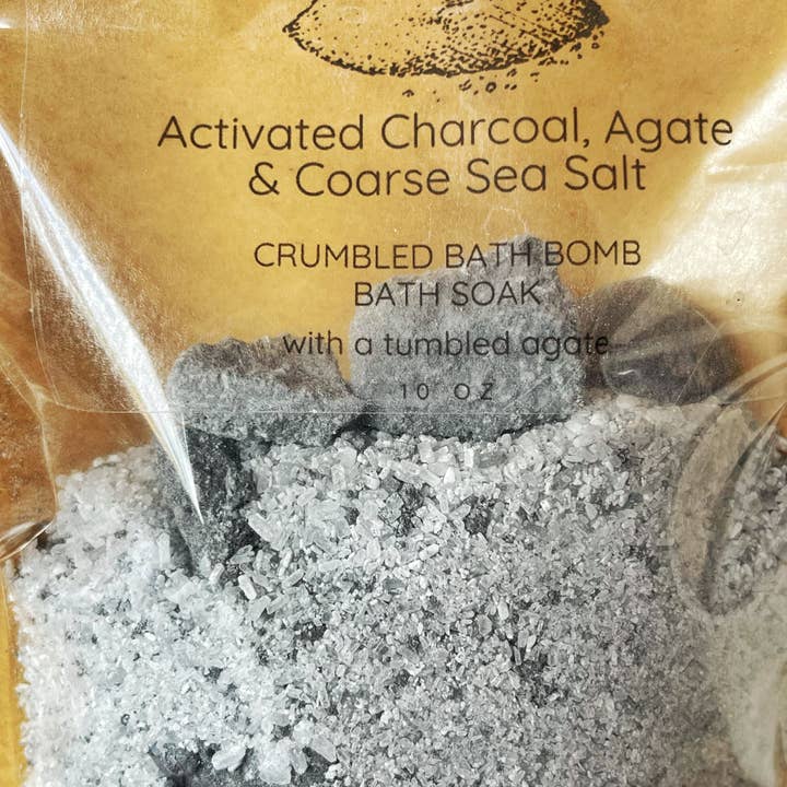 Rage Gems & Jewelry - Wholesale Bath Soak/Milk - Activated Charcoal, Agate & Coarse Sea Salt Bath Soak 2