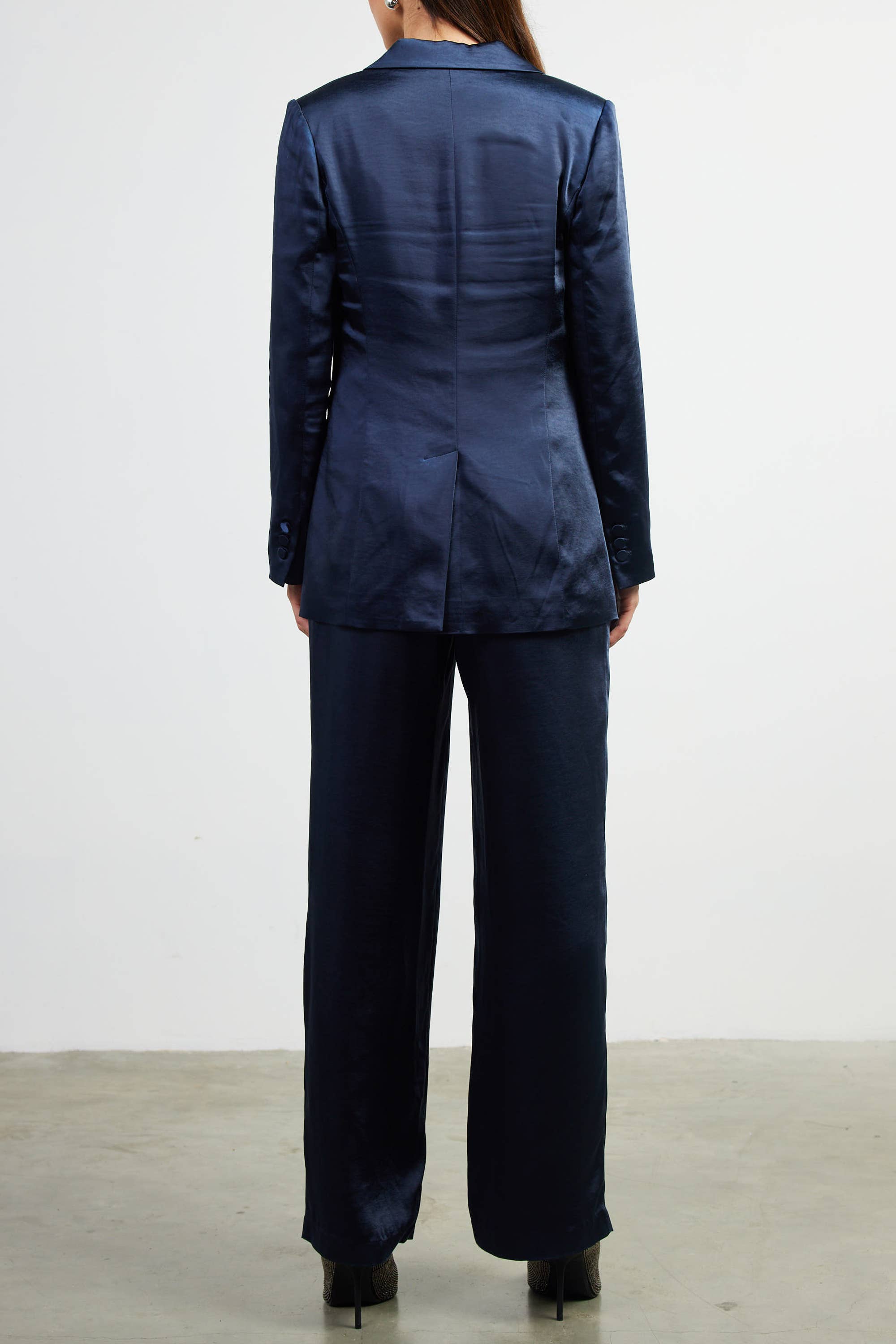 SKIES ARE BLUE - Wholesale Blazer - Women's - One button Dull Satin Blazer8