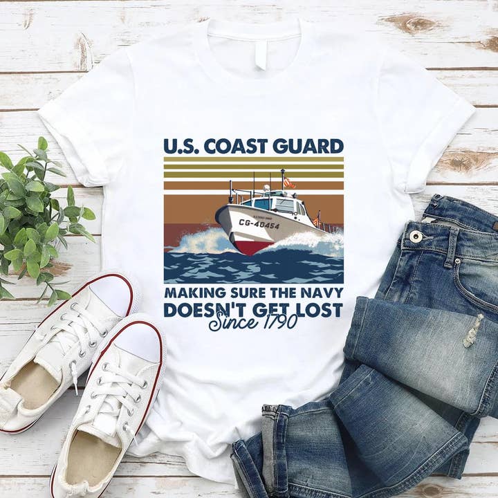 Chemise drapeau américain bleu marine de la garde côtière américaine, chemise américaine pour la vente par ShopLukeGifts