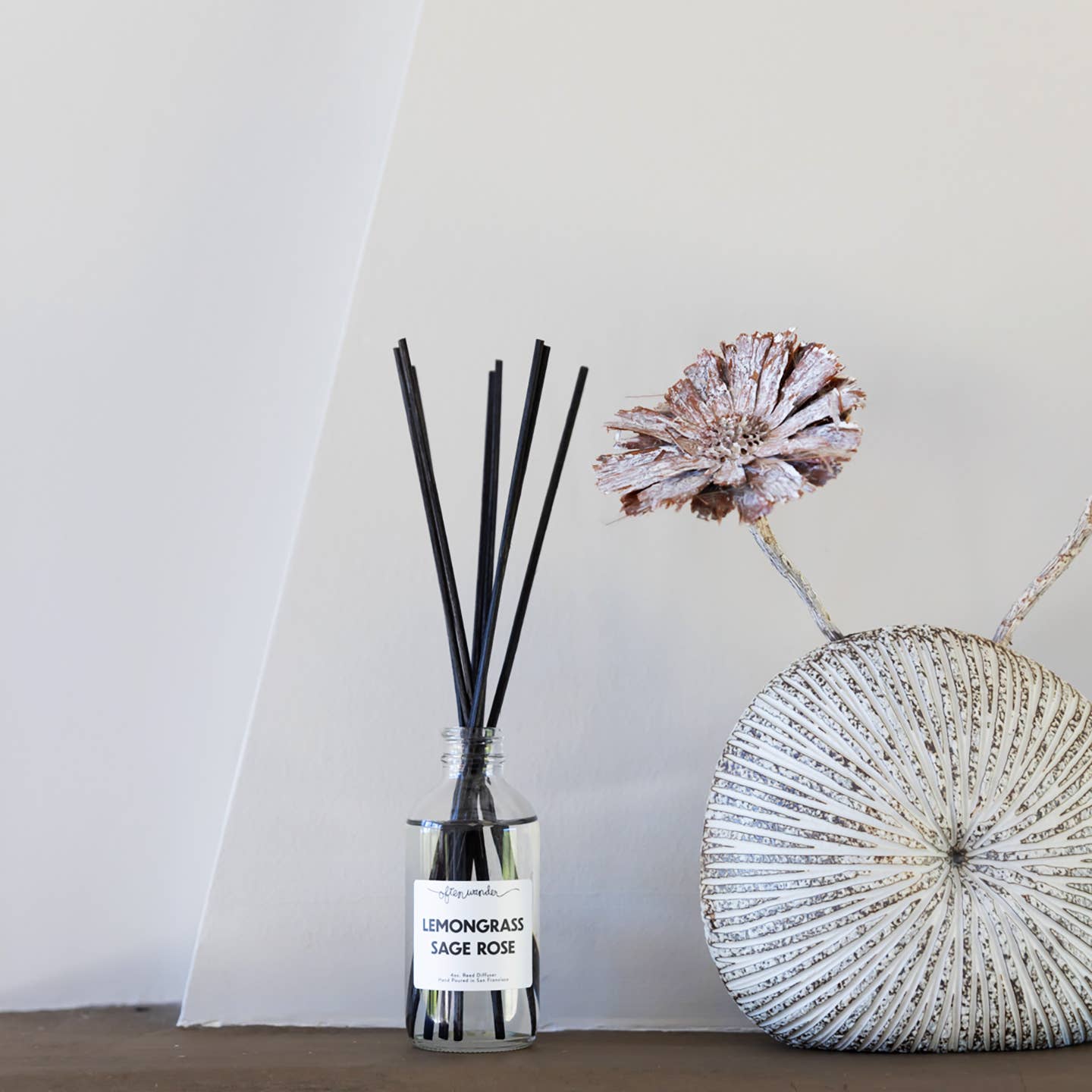 Often Wander - Wholesale Reed Diffuser - Lemongrass Sage Rose – Reed Diffuser – 4oz1