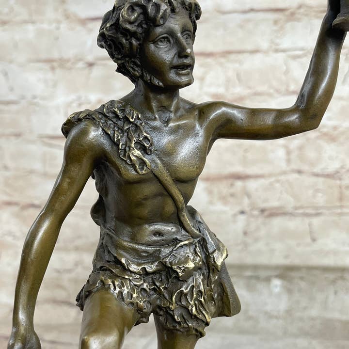 Bronzhaus - Wholesale Sculpture - Greek Roman God of Wine Dionysus Bacchus Bronze Sculpture Statue on Marble Base5