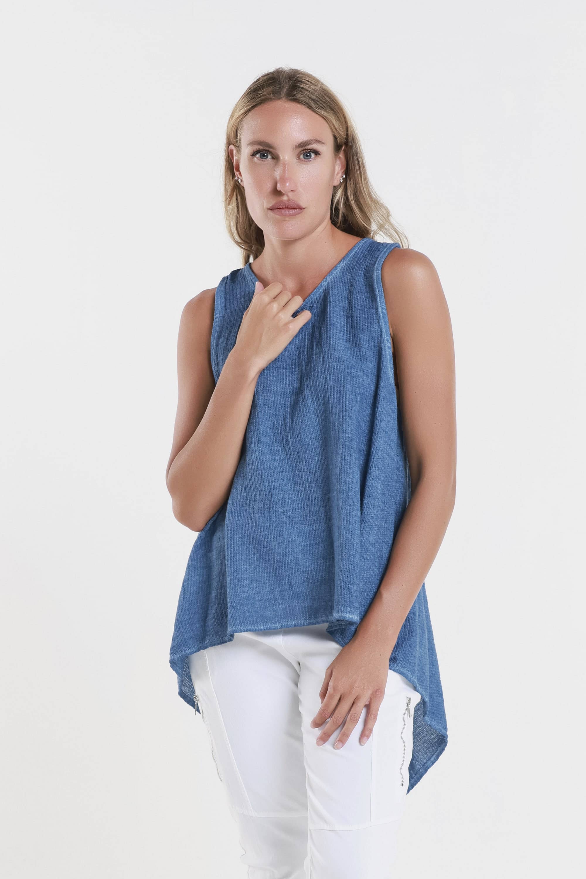 TINA Stephens Italy/Tees By Tina - Wholesale Tank Top - Women's - Lexa Lin-Co Tunic Tank (BT117)29