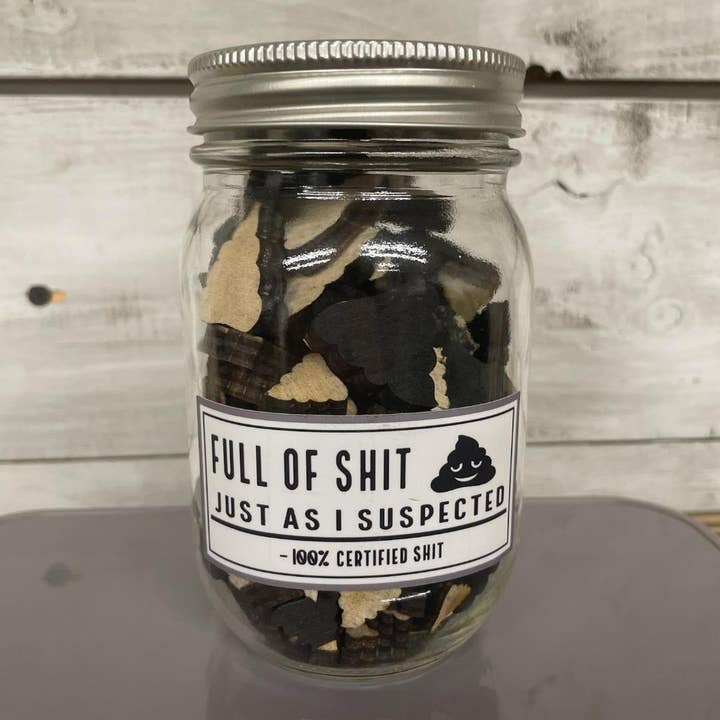 316 Legacy LLC - Wholesale Gag Gift/Novelty Gift - Red Wooden Laser Cut Novelty Gag Gift in Glass Jar