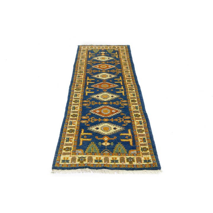 Blå 3X8 Tribal Indo-Gabbeh Modern matta för wholesale av Magic Rugs Inc.