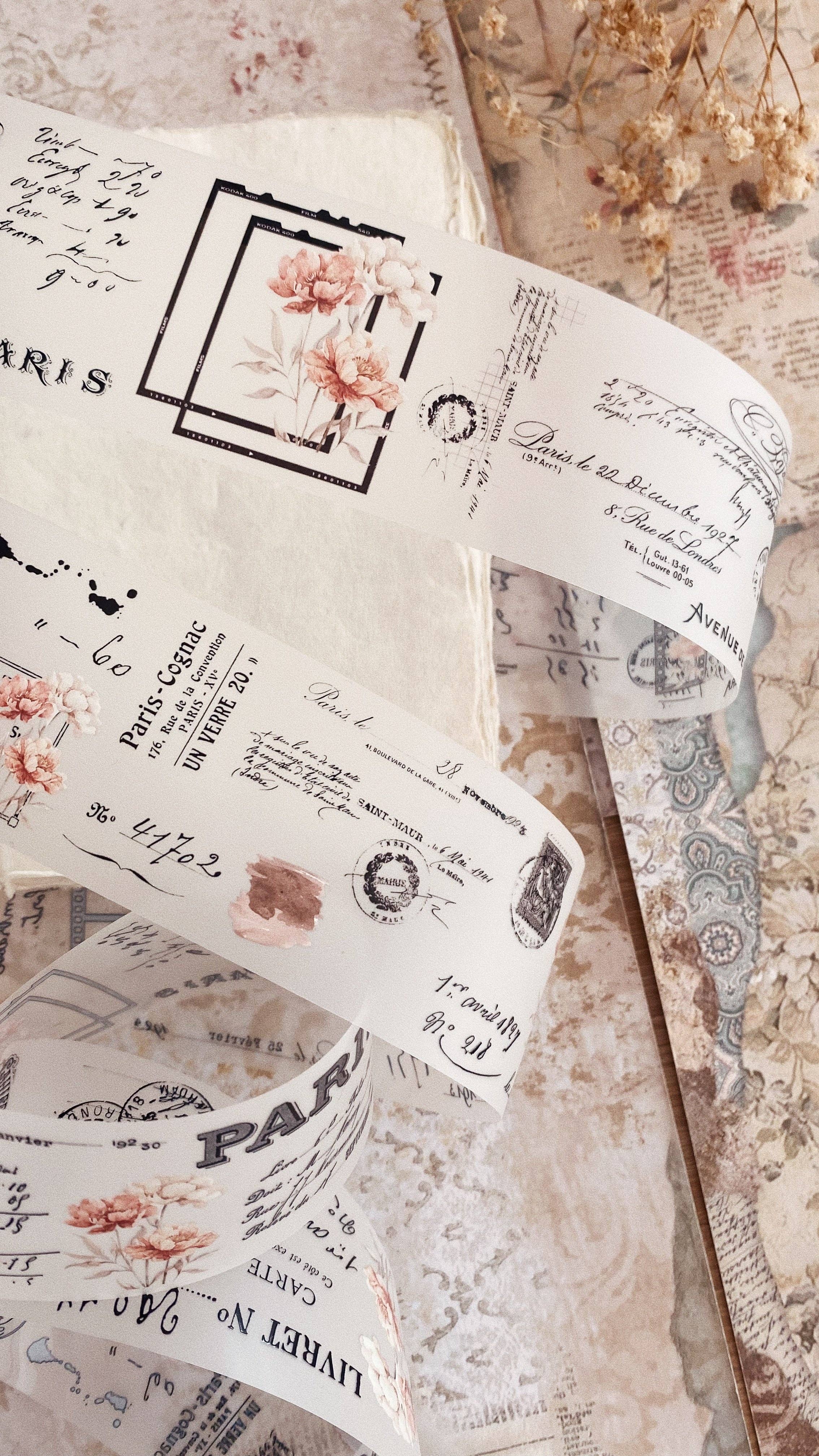 Chapteries - Wholesale Washi Tape - PET tape - Vintage peony2