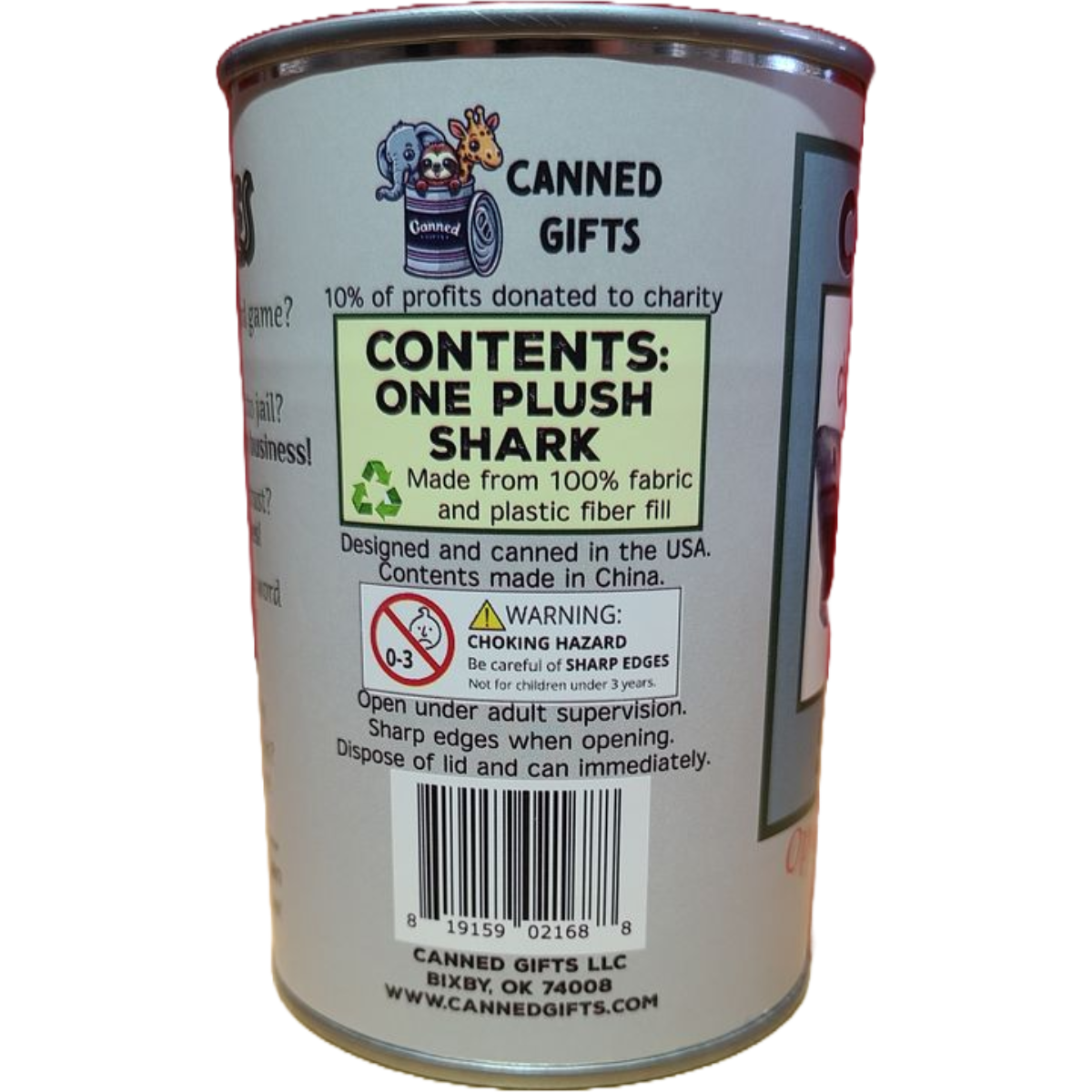 Canned Gifts - Wholesale Stuffed/Plush Toy - Kids & Baby - Canned Shark | Stuffed Animal Plush w/Jokes | Unique Gift6