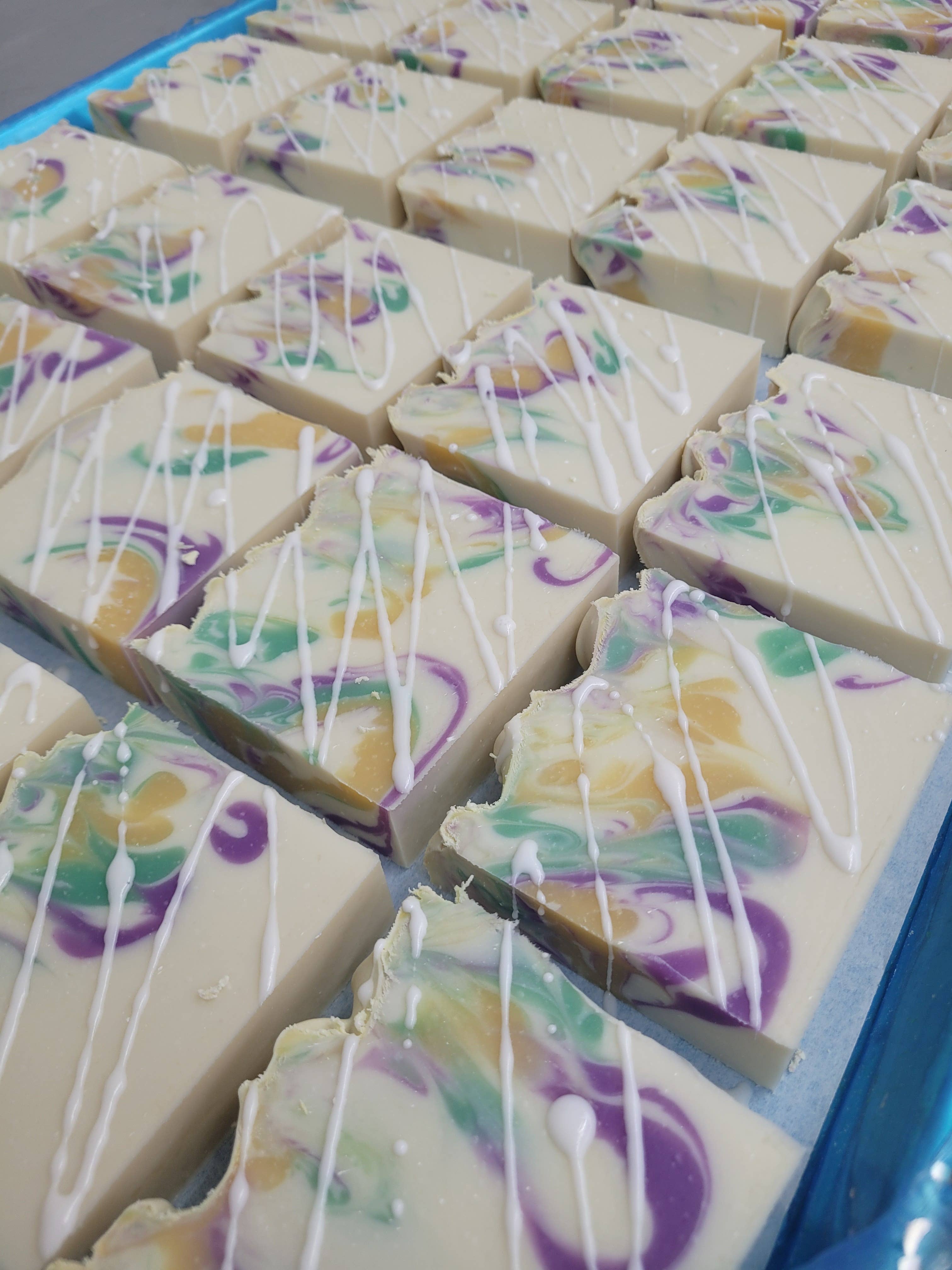 NOLA Soap Works - Wholesale Bar Soap - King Cake Artisan Soap - Honey Almond Spice1