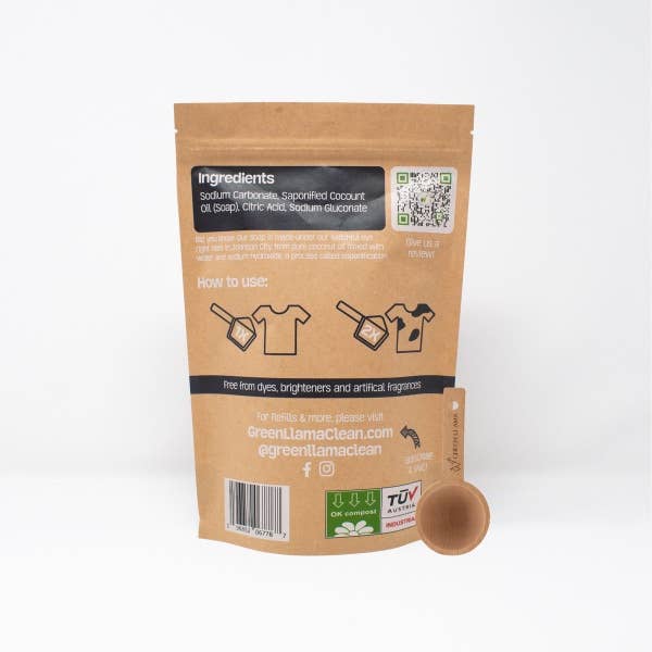 Green Llama – wholesale Pulvertvättmedel/tvättmedelstabletter – Naturligt Tvättmedel Pulver Doftfritt (60 Tvättar) - Förpackning med 61