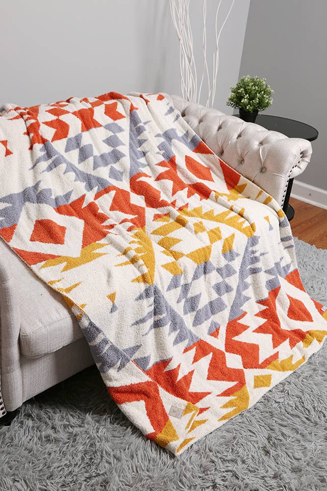 Hana - Vendita all'ingrosso Plaid - Coperta invernale reversibile con motivo tribale2