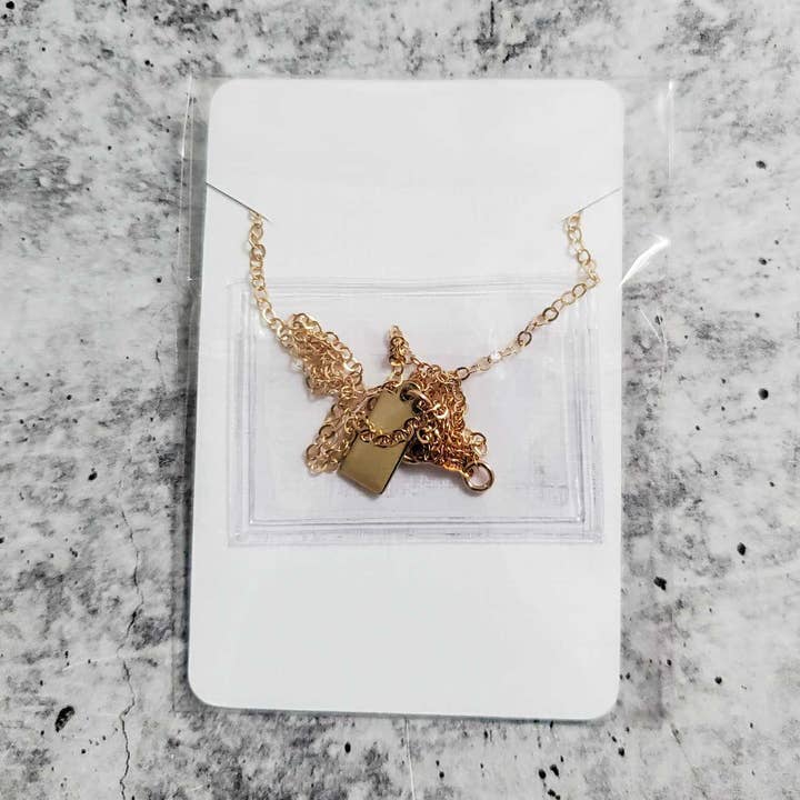 Salt and Sparkle - Wholesale Pendant/Charm Necklace - PUSSY POSSE Classic Bar Necklace