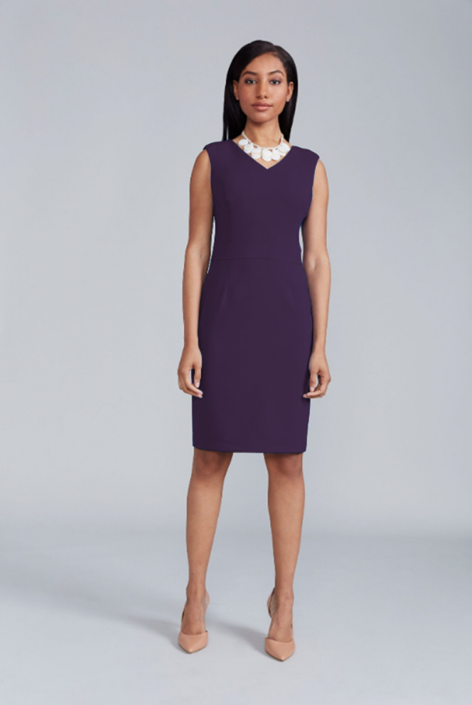 Alyssa Dress V-Back - Eggplant for wholesale on Faire1