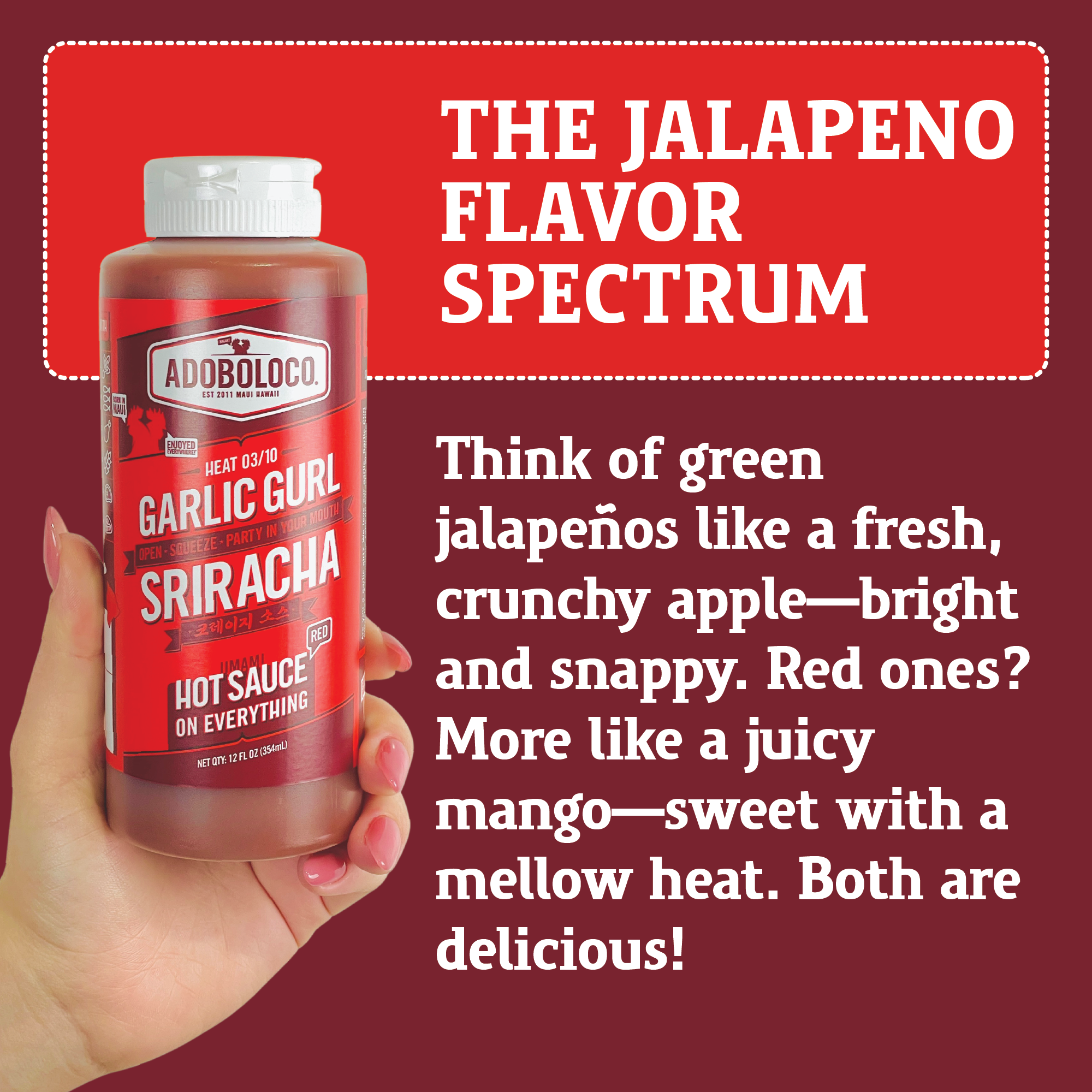 Adoboloco – Engroshandel Hot sauce – Adoboloco hvidløg Gurl Sriracha RØD varm sauce - 12 oz3