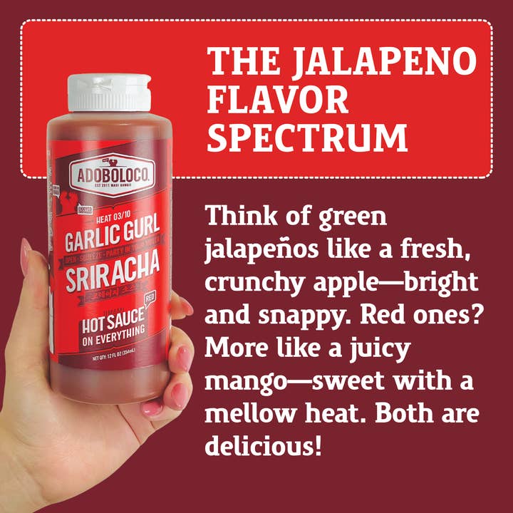 Adoboloco - Wholesale Hot sauce - Adoboloco Garlic Gurl Sriracha RED Hot Sauce - 12oz3