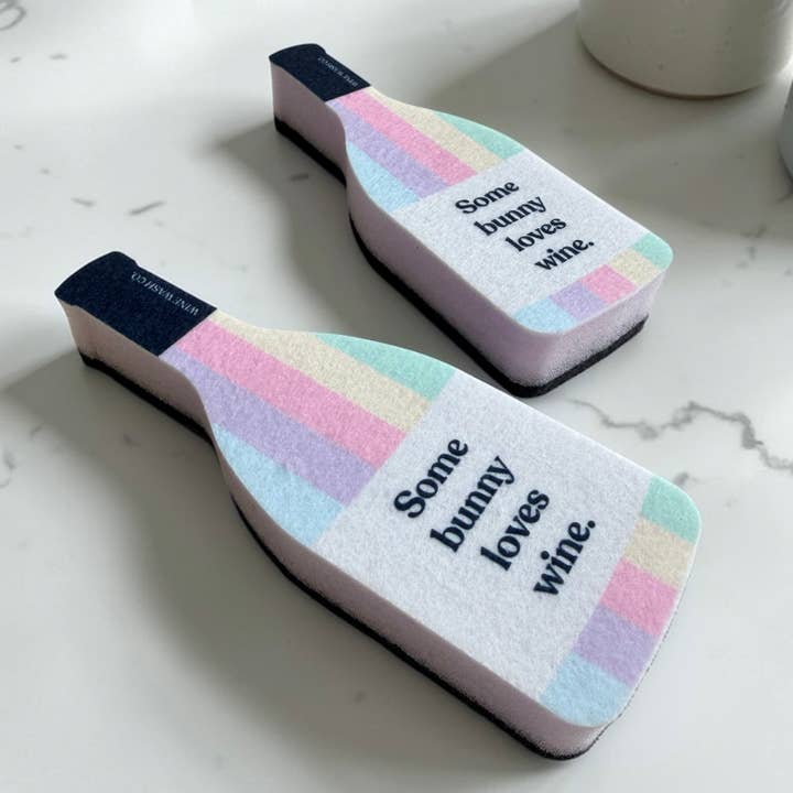 Multi Colored Scrubbly™ Kitchen Sponge: Easter Bunny for wholesale on Faire1