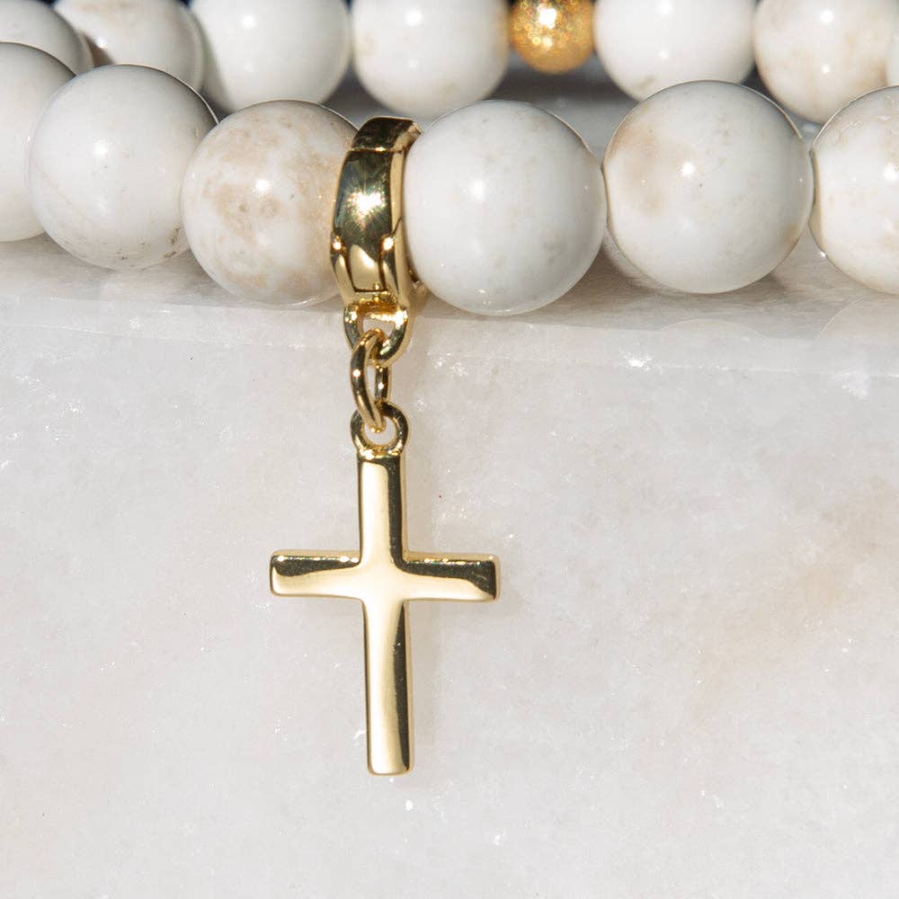 Lenny & Eva - Wholesale Individual Charm/Pendant - Cross Charm, Gold, Charm Bar | Charm Necklace, Bag Charm3