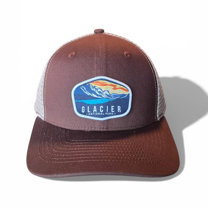 PNW Apparel – wholesale Truckerkeps – Unisex – Glacier National Park Snapback Hat1