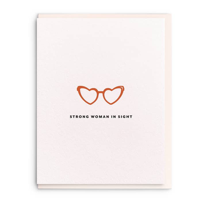 Dahlia Press - Wholesale Encouragement Card - Strong Woman - Letterpress Encouragement Greeting Card