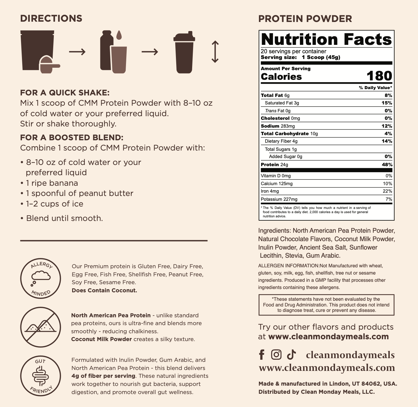 Clean Monday Meals - Wholesale Protein/Superfood Powder - Plant-Based Protein10