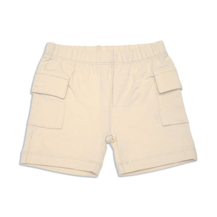 Short en coton bio avec poche cargo pour la vente par Silkberry Baby