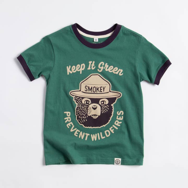 Maglietta a Maniche Corte con Bordo a Contrasto per Giovani "Keep It Green" per la vendita all'ingrosso da parte di The Landmark Project