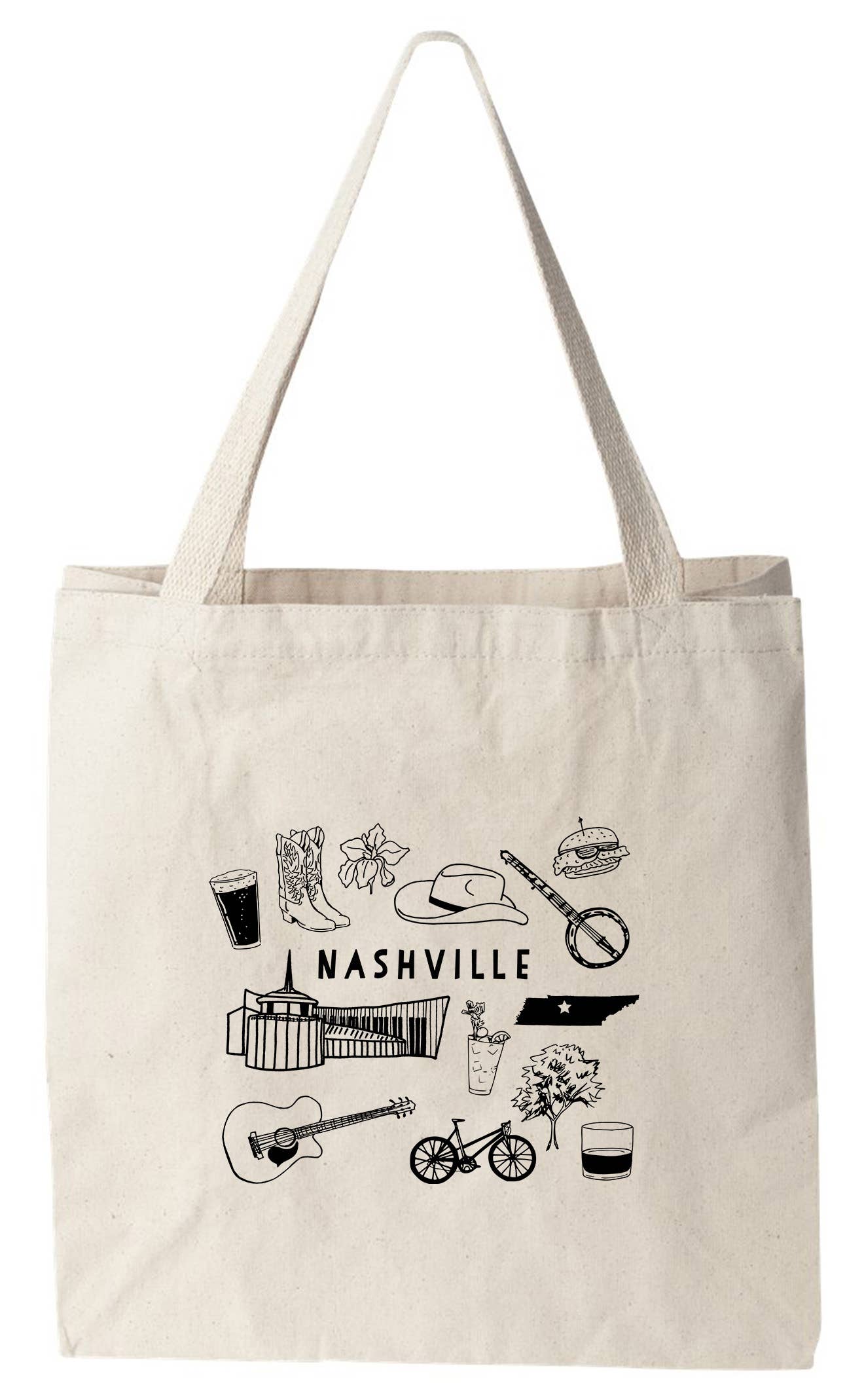 Moonlight Makers - Wholesale Draagtas - Uniseks - Nashville Collage - Canvas draagtassen