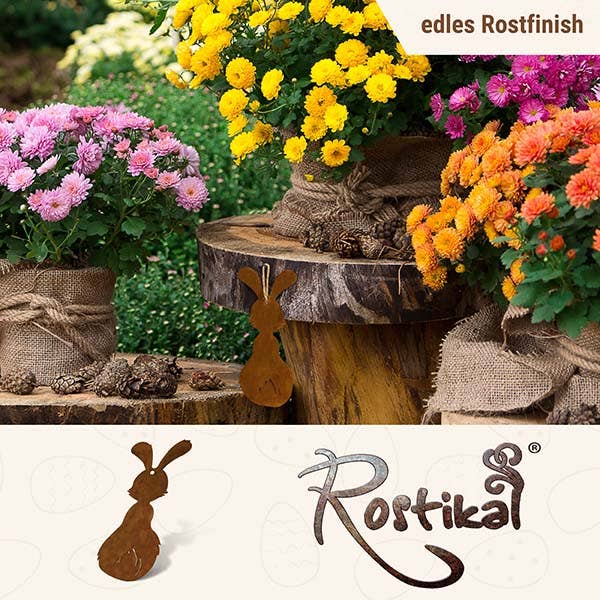 Rostikal - Wholesale Outdoor Ornament/Decor - Rust decoration Easter bunny “Berti” | Easter decoration bunny for the garden5