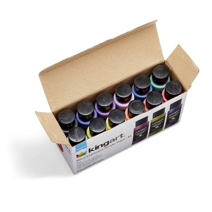 KINGART – wholesale Acrylic paint – Acrylic Paint - 12 Iridescent Colors 60ml5