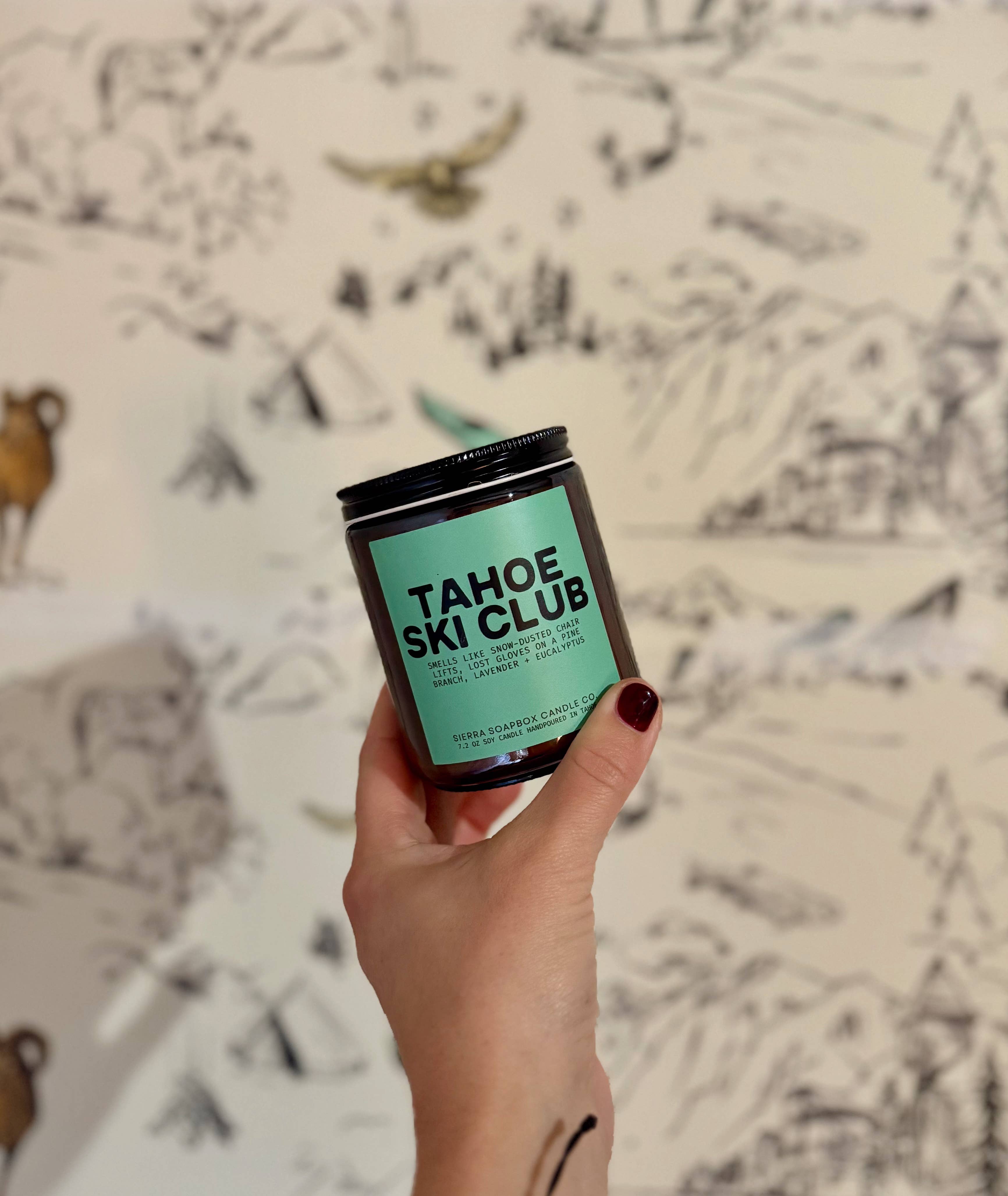 Sierra Soapbox Candle Co. - Wholesale Jar/Filled Candle - Tahoe Ski Club [Lavender + Pine]1