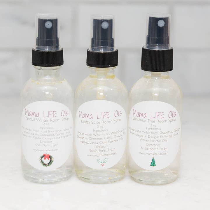 Holiday Room Sprays for wholesale by Mama Life Oils and Wellness