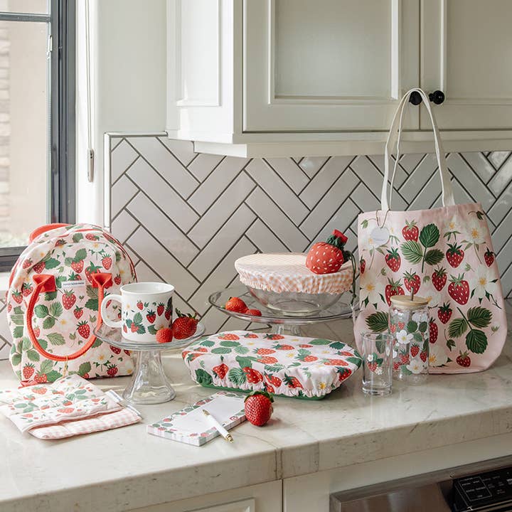 Paper Farm Press - Wholesale Tote Bag - Women's - Strawberry Patch Canvas Tote Bag