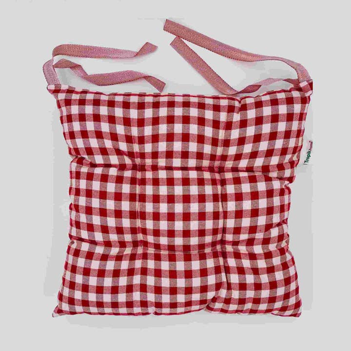 TROPIK HOME – Großhandel Stuhlkissen – Sitzpolster zum Binden für Ess-/Gartenstuhl, wasserabweisend