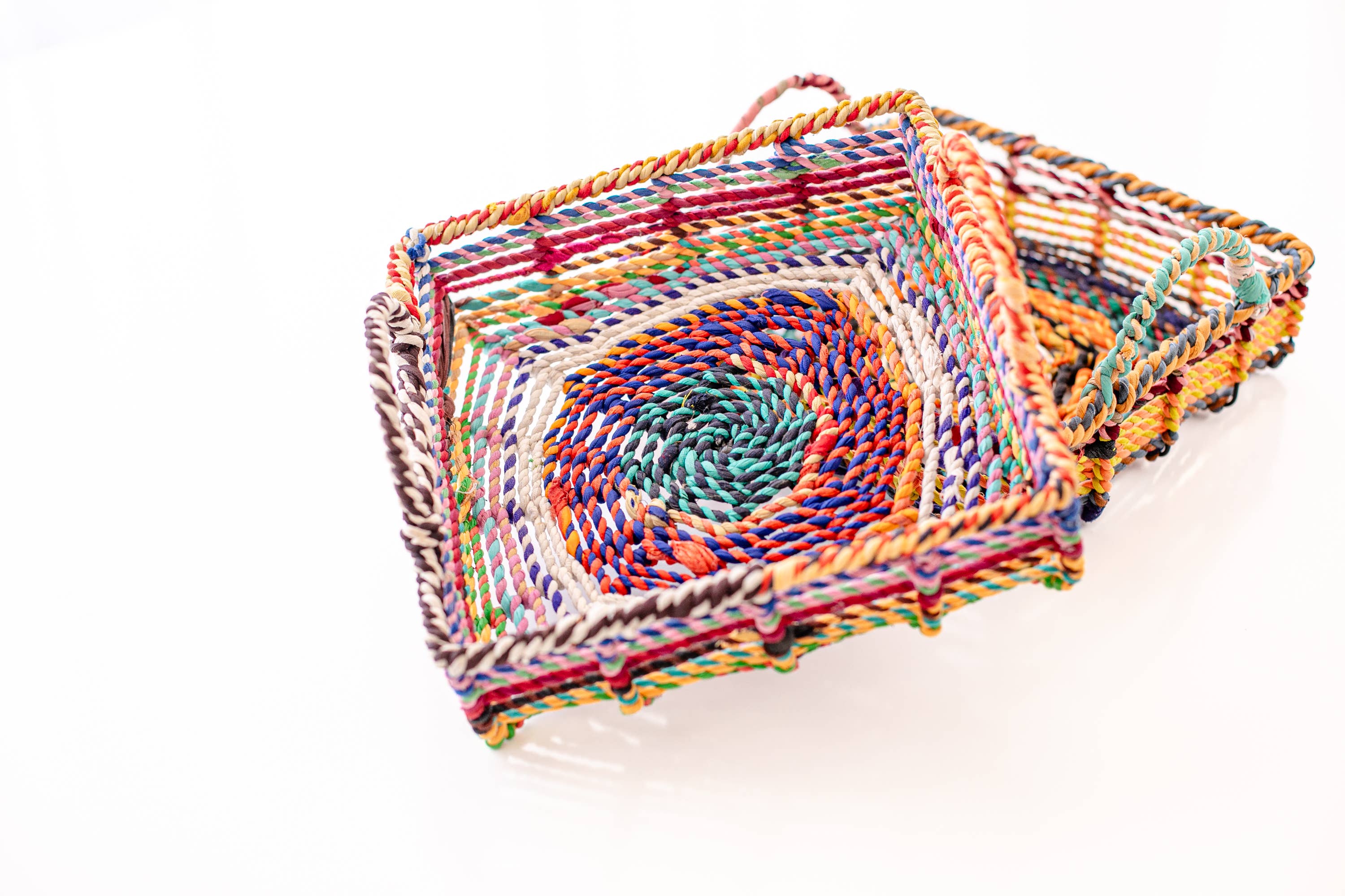 Rahab's Rope - Wholesale Decorative Tray - Sari Wrapped Wire Square Tray1