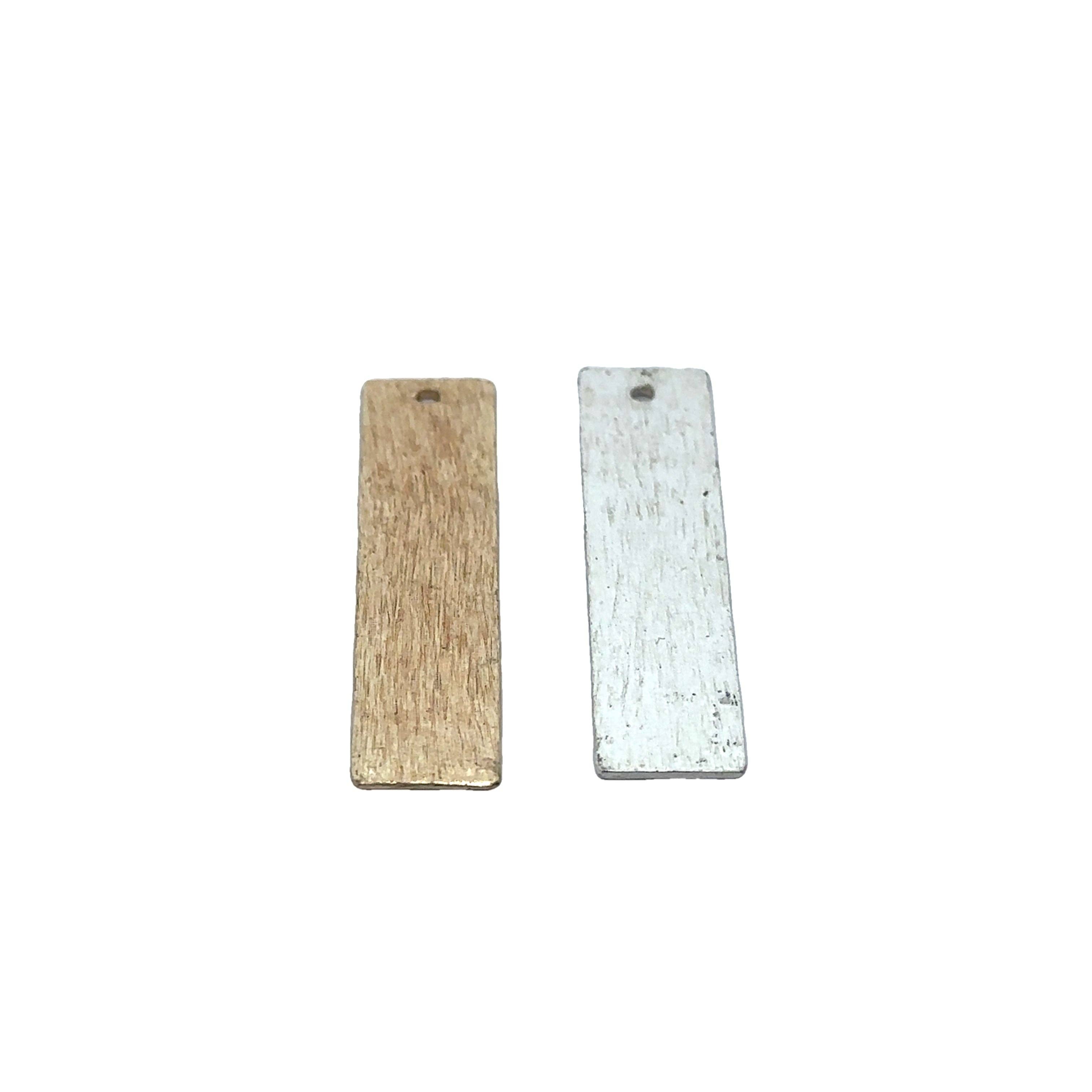 Purity Beads - Wholesale Individual Charm/Pendant - Stamping Blank Bar (Rectangular) Gold Finish, Silver Plated or Copper, Charms/Pendents | Purity Beads1