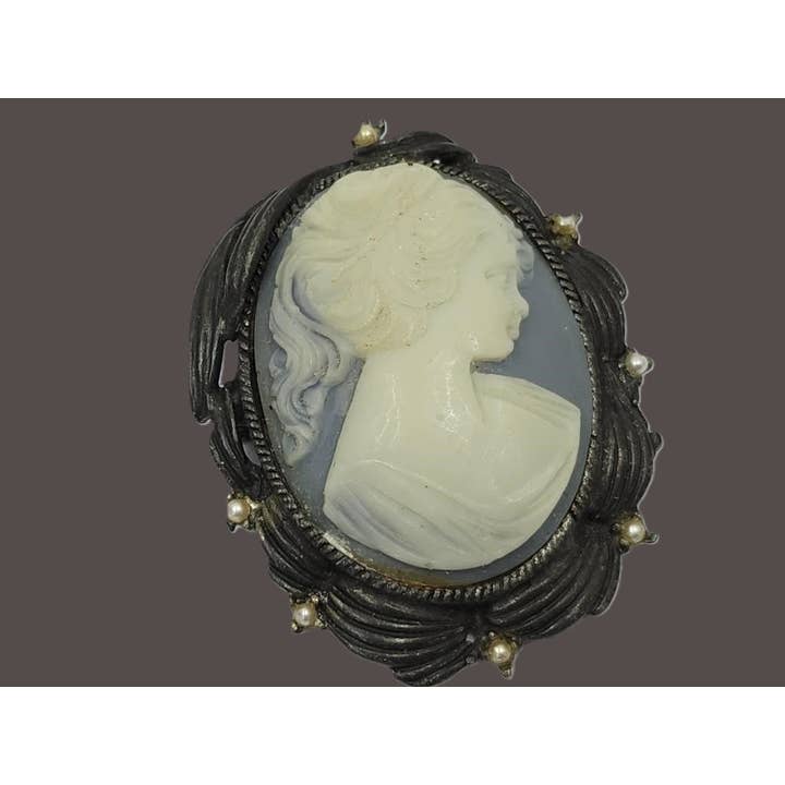 Vintage Judy Lee Cameobrosch & Hänge, Viktoriansk Revival för wholesale av Wilde Aesthetics